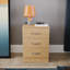Maybery 3 - Drawer Bedside Table Nightstand-271345811