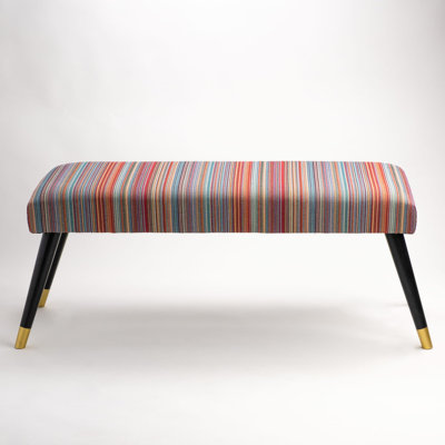 Lime Velvet Upholstered Bench