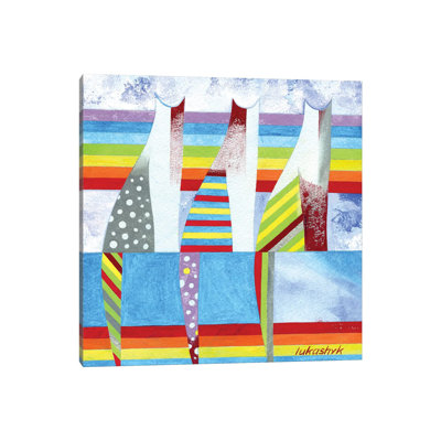 Rainbow Cats 1 Piece Wrapped Canvas Painting