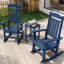 Ensemble de chaises berçantes 3 pièces avec table basse-571570705