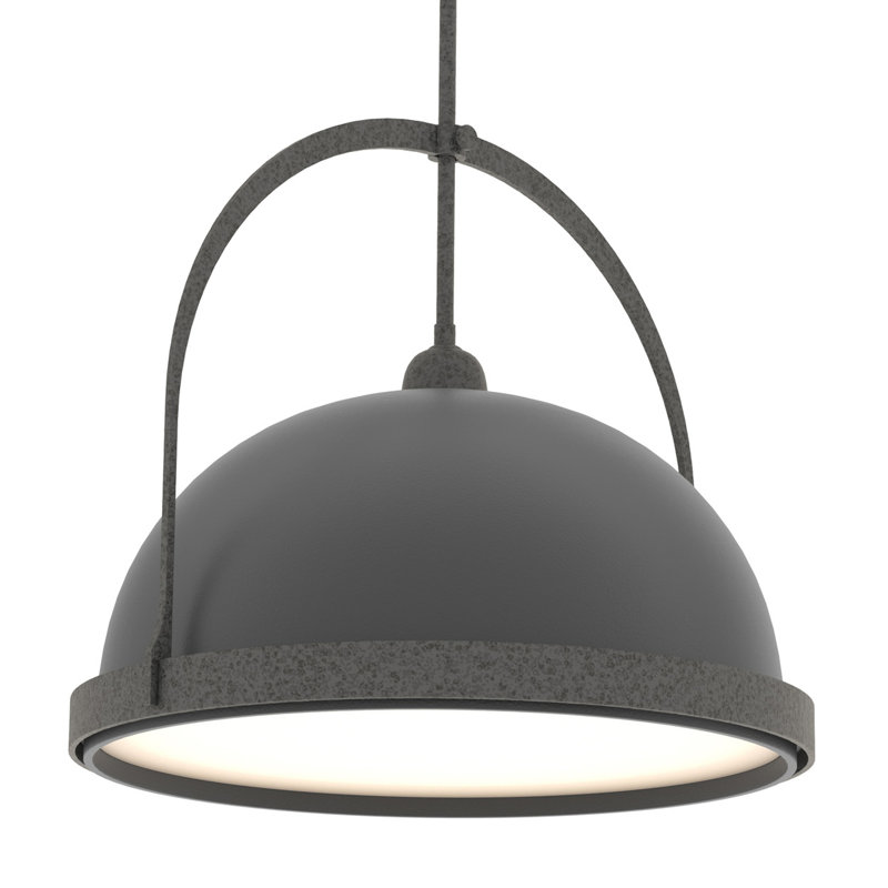 Atlas 1 - Light Single Dome Pendant, Natural Iron, 22.3" - 67.3", Black