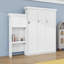 Grand lit escamotable avec persiennes et plusieurs tablettes de rangement-349854147