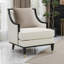 Chaise d'appoint élégante avec accoudoirs courbés
