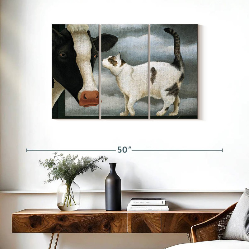 Cat And Cow, 24" H x 38" W