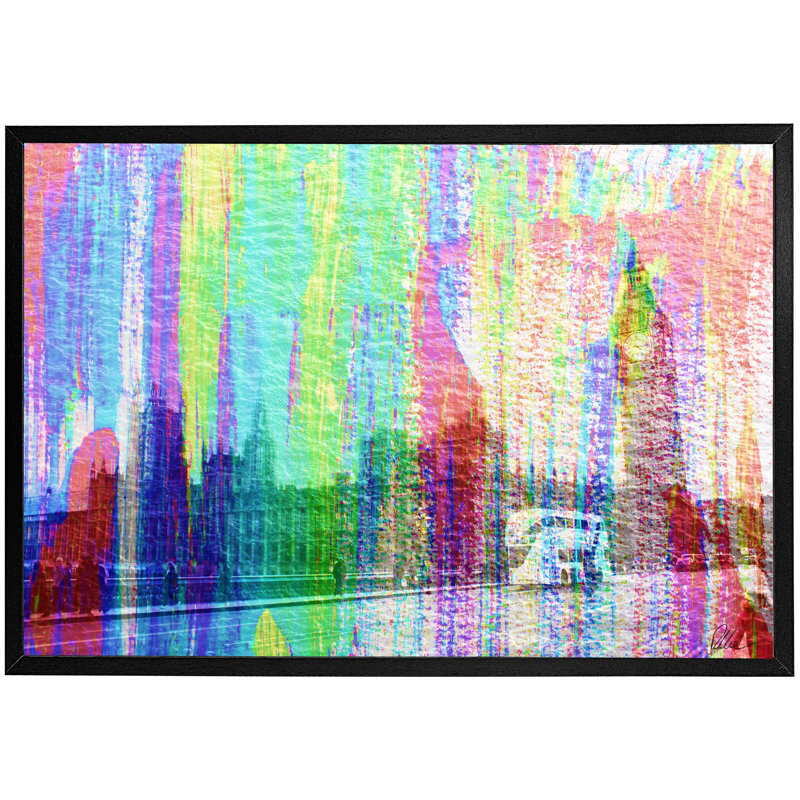 Rainbow Bridge - Single Picture Frame Print, Black, 76cm H x 114cm W x 4cm D