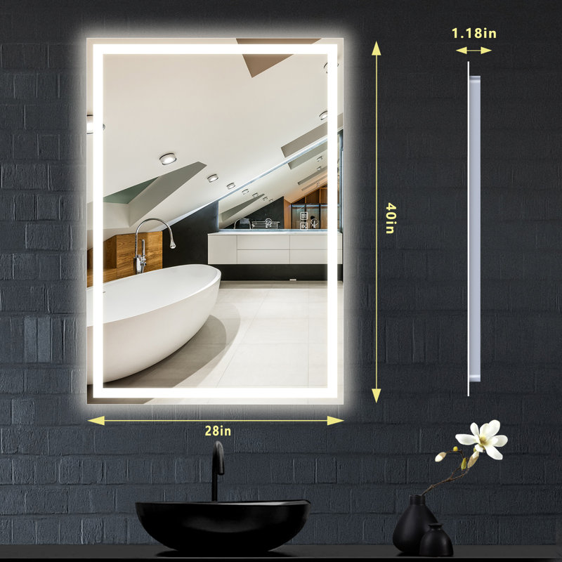 Naliyah Flat Wall Mirror, 40" x 28"