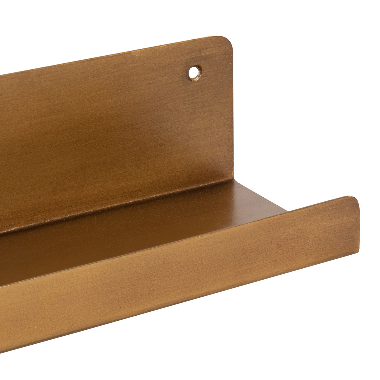 Tara 24" Floating Shelf, Gold, 3.25" H x 23.75" W x 4.5" D