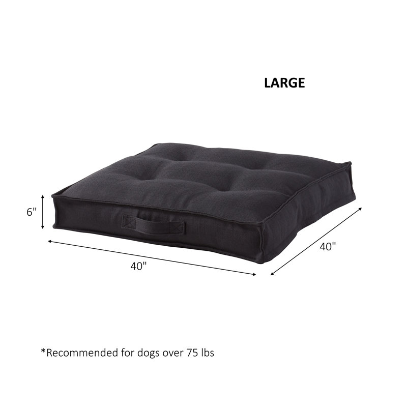 Lit pour chien Longwood, Grand (l 40 po x P 40 po x H 6 po), Noir