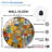 Colorful State Map Wall Clock Decor Art - 12'' Modern Glass Wall Clock