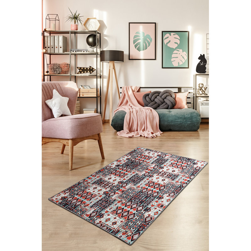 Durable Hall Carpet (3.3 x 9.8 ft), 100% Polyester, 0.16 in Pile Height | Antibacterial, Non-Slip Underside, Machine Washable | Perfect for Entryway & Living Room Decor, Soft and Easy to Maintain