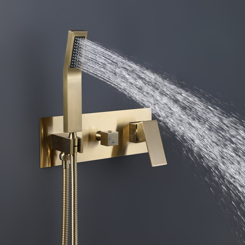 with Rough in-Valve, Brushed Gold