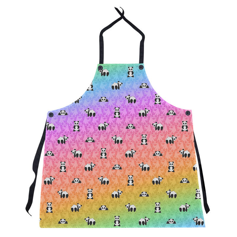 Tablier de motif panda, Arc-en-ciel