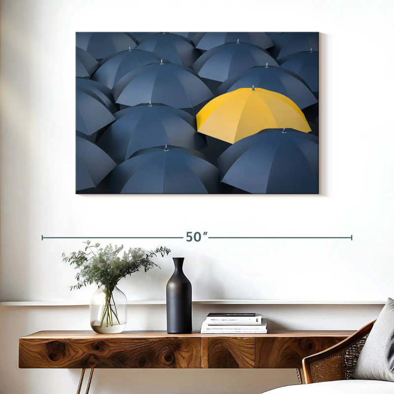 Parasol jaune Kerner Unique, H 26 po x l 39 po