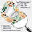 Multicolor Mid Century Pattern On Beige - Midcentury Unique Shape Decorative Mirror, Modern Freeform Wall Mirror, Printed Metal Art-107230031
