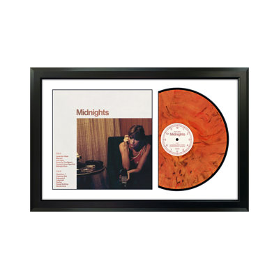 Taylor Swift "Midnights" Framed Vinyl Record with White Mat- Blood Moon