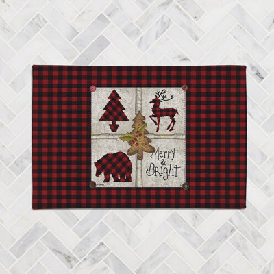Merry and Bright Chenille Plaid Indoor Rug