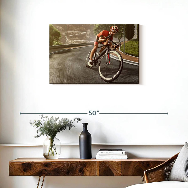 Cyclisme sur route sinueux Sireci, H 20 po x l 30 po