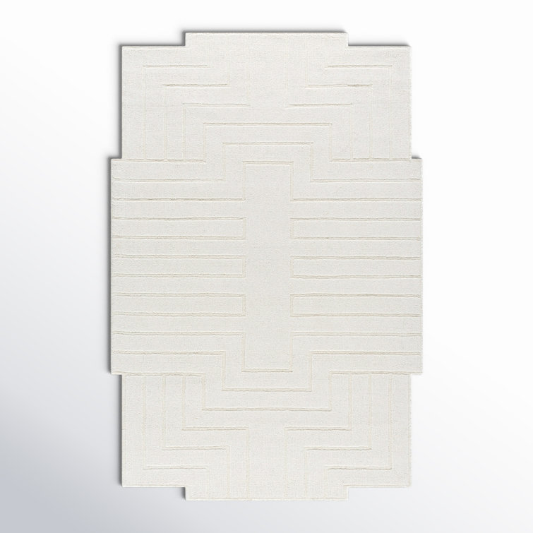 Loretto Hand Loomed Wool White Rug