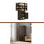 Armoire de rangement de style moderne, armoire de cuisine à DEL, avec tablettes de porte