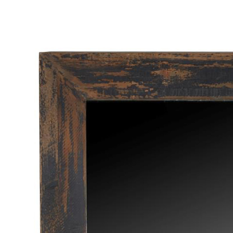 Freestanding Mirror, 80 Inch Rectangular Reclaimed Wood, Antique Black