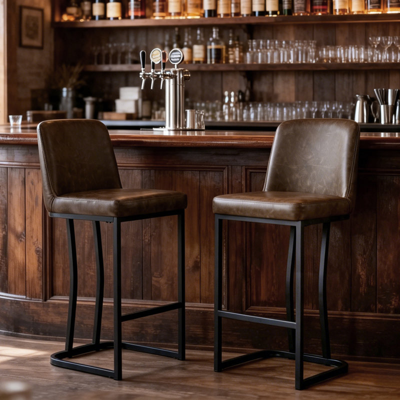 Counter Stool, Brown, Black