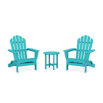 3-Piece Monterey Bay Folding Adirondack Set
