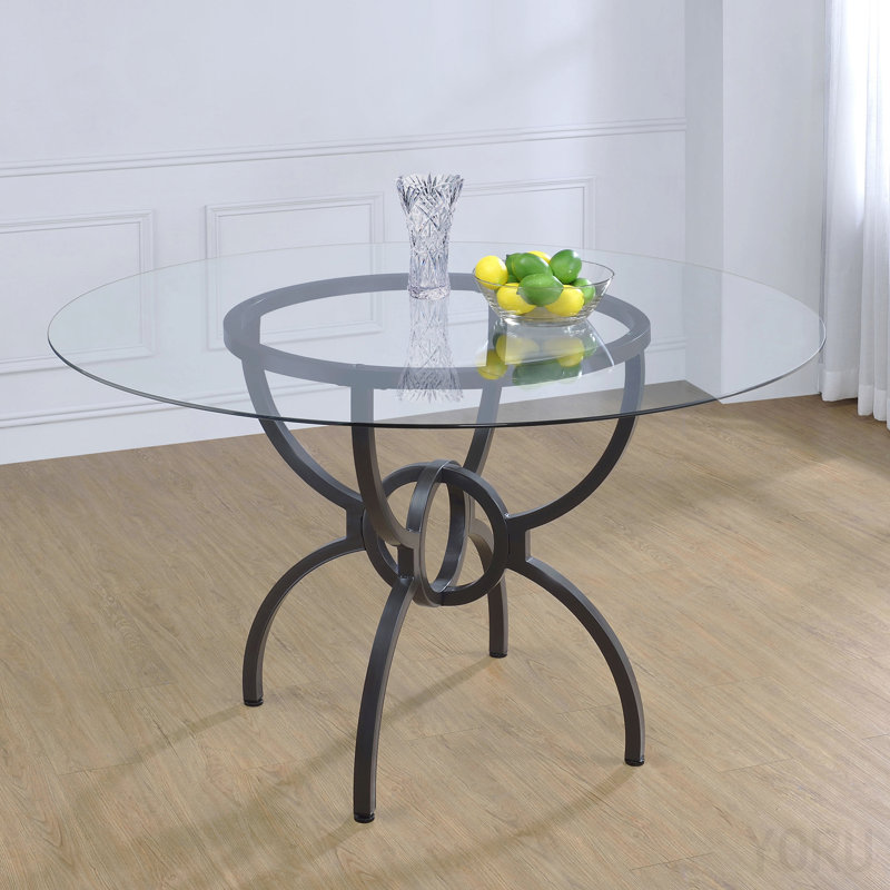 Gunmetal 48-Inch Round Dining Table