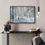 «Snowy Winter Forest Landscape Vintage Rustic Farmhouse Country Decor», reproduction d'art sur toile encadrée-107118336-107118337