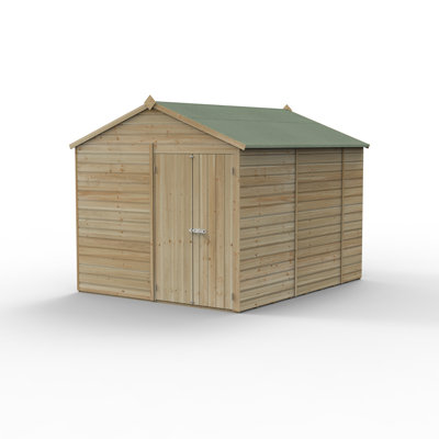 Beckwood 7 ft. 7 in. W x 8 ft. 7 in. D Solid Wood Apex Garden Shed