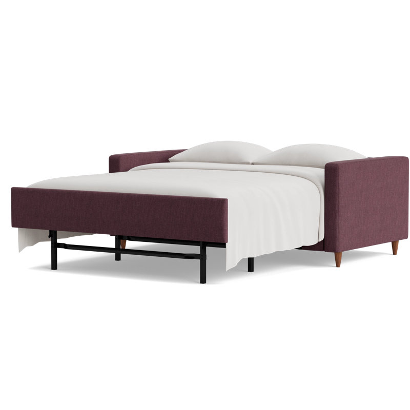 MCM Sofa Bed, Performance Weave - Aubergine