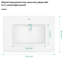 Lavabo de meuble-lavabo rectangulaire blanc Adelle