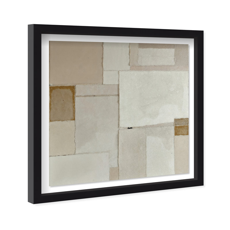 Vanilla II Shadowbox Abstract Print by Oliver Gal, Black Frame, 12 x 12, 31.5"H x 31.5"W, Black Shadowbox
