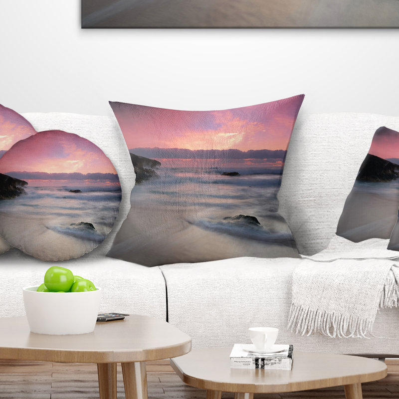 Coussin lombaire "mer shore" à guincho beach cascais, Square 16" x 16"