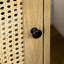 HOMCOM Rattan Bedside Table Nightstand with Storage Shelf Natural