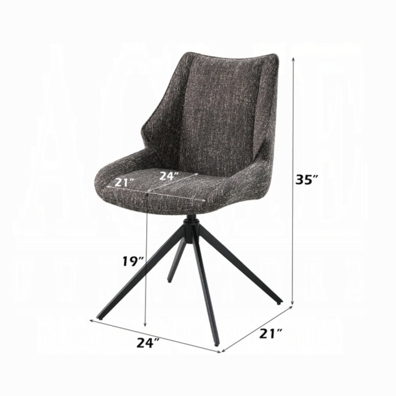 Chaise d'appoint Malika avec pivot (ensemble de 2)