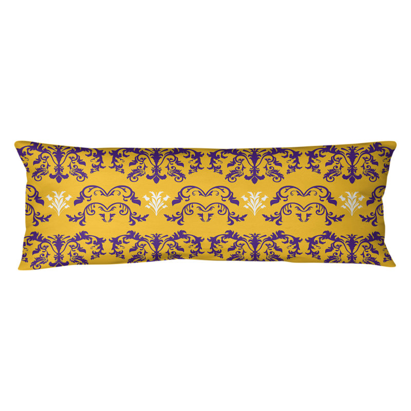 Polyester Medium Pillow, Yellow/Purple/White, Microfiber