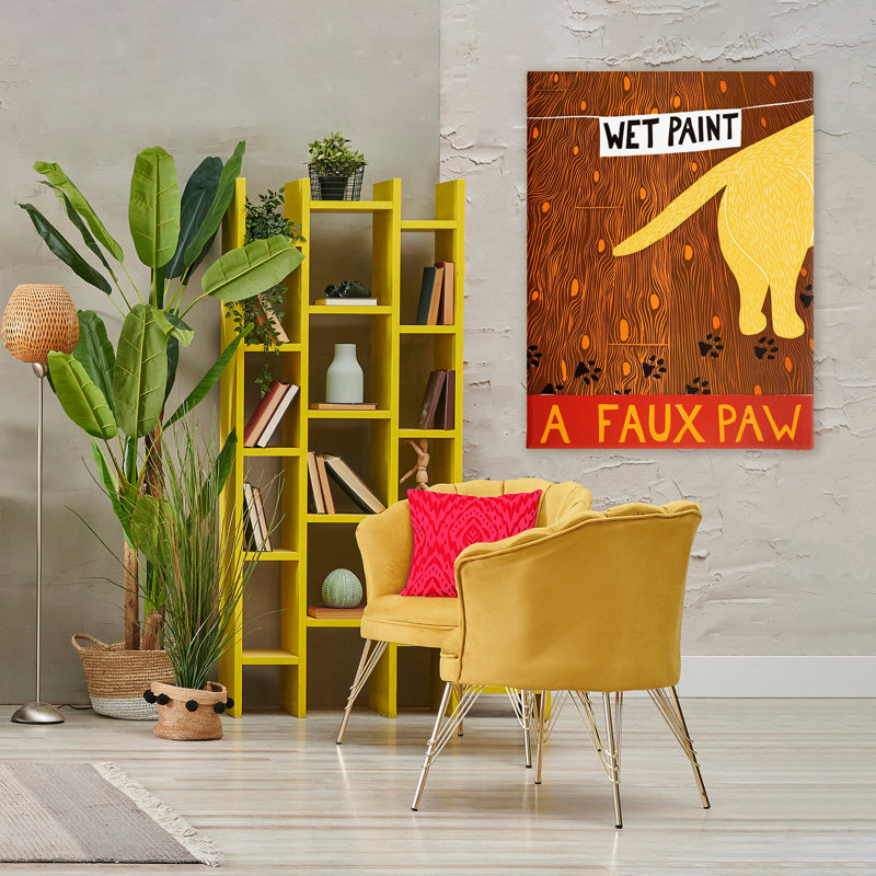 Toile artificielle Wet Paint, par Stephen Huneck, H 48 po x l 36 po