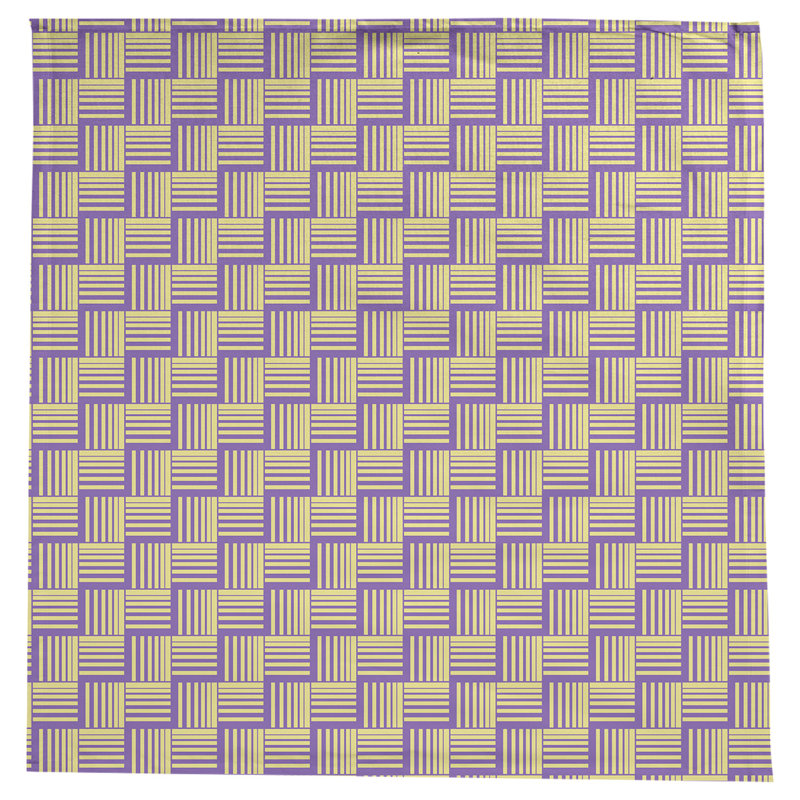 Rayures nattes classiques Nappe, Mauve/jaune