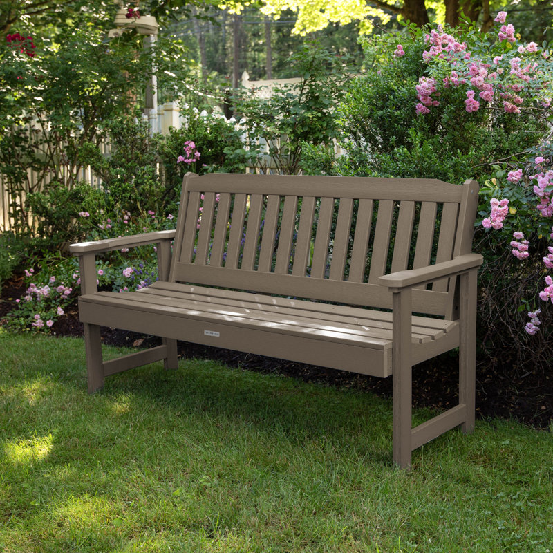 Banc de jardin en plastique Arbnora, Brun bois
