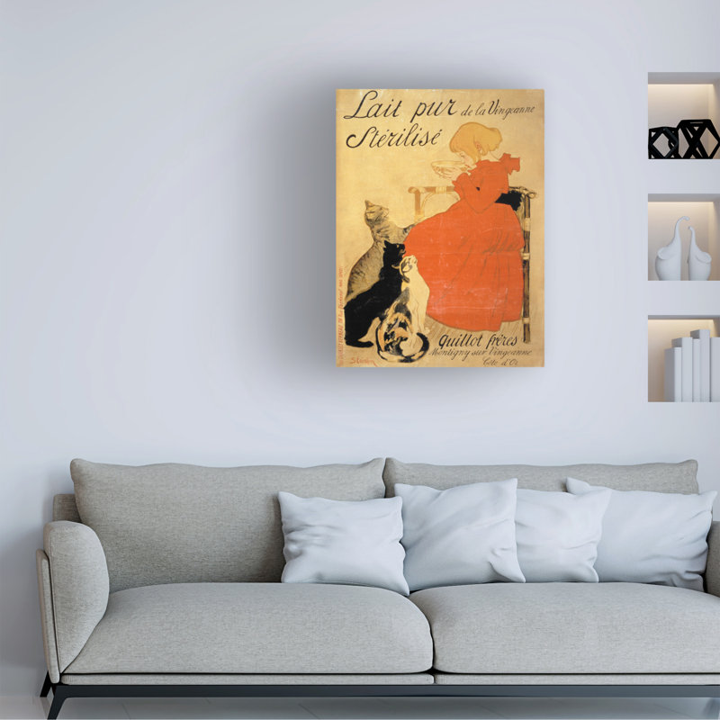 Art sur toile Theophile par Alexander Steinlen, H 24 po x l 18 po