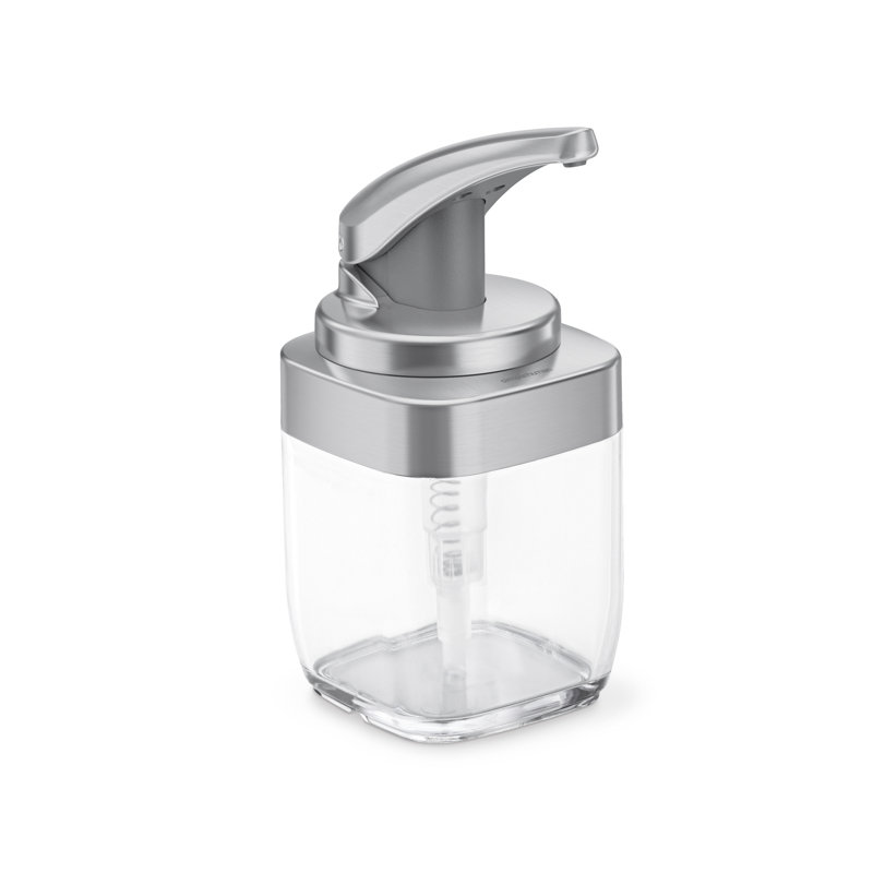 Simplehuman 414ml Square Push Pump Soap Dispenser, Brushed Nickel