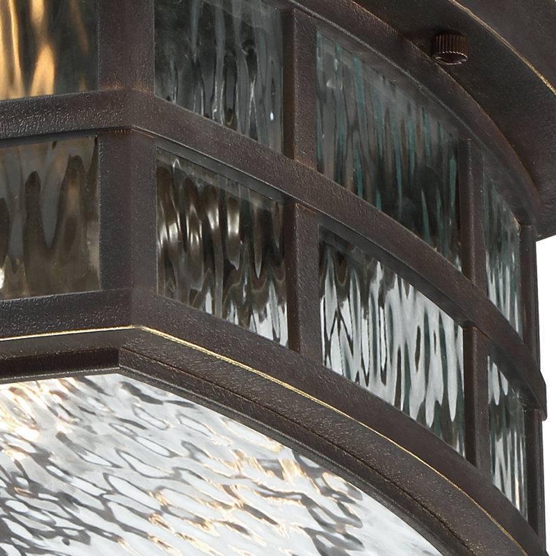 Plafonnier encastré d'extérieur 2 lumières Cayman, Bronze palladien