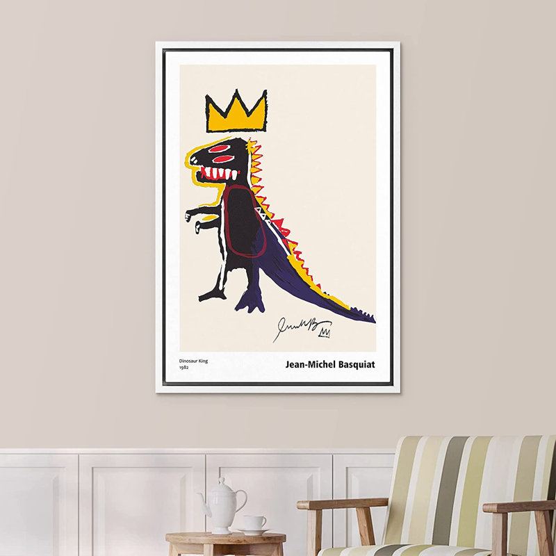 " Animals Fantasy Illustrations " by Jean-Michel Basquiat, Black, 36" H x 24" W