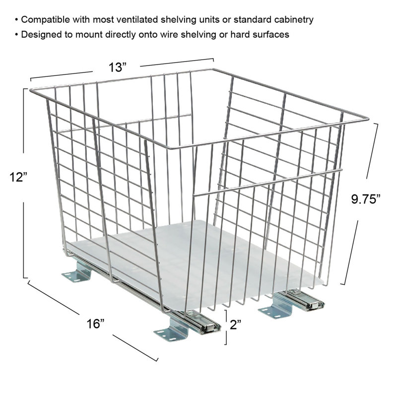 Silver Industrial-Grade Sliding Vegetable-Fruit Bin with PE Liner