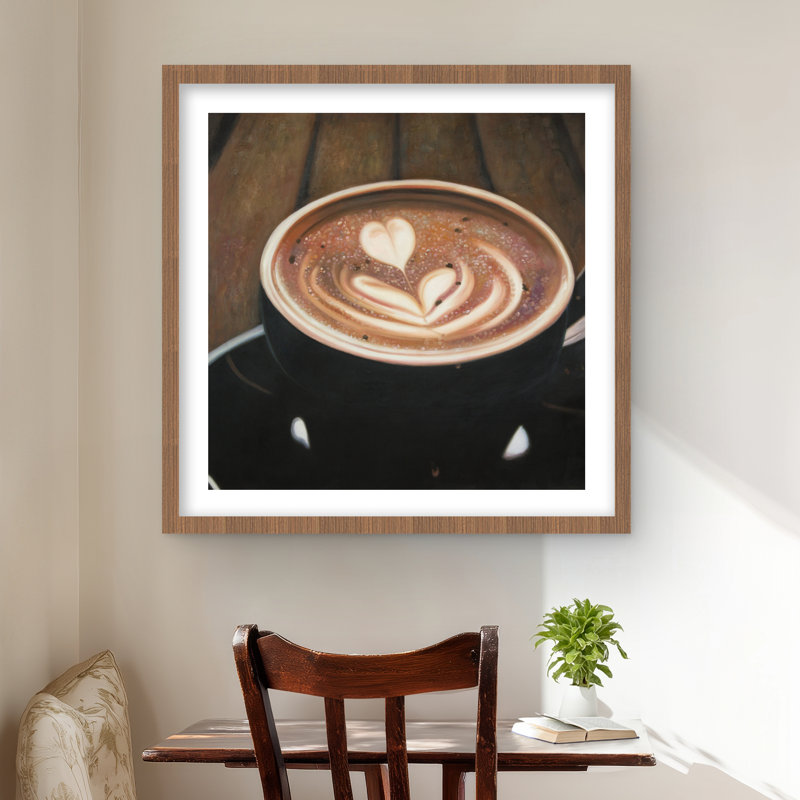 Artistic cappuccino - Framed matted print | Kitchen decor