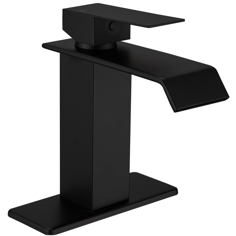 Single Hole Single-Handle Bathroom Sink Faucet With Deck Plate Pop Up Drain With Overflow, Oil Rubbed Bronze
