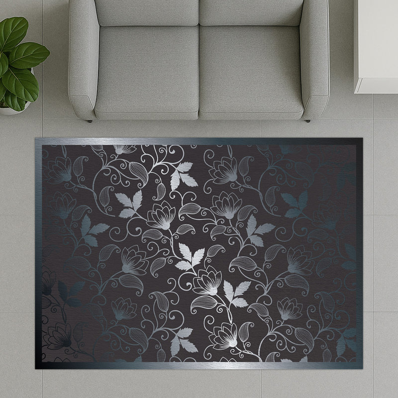 Floral Area Rug, Rectangle 140 x 200 cm