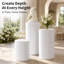 Supports cylindriques pour la décoration de table de fête (lot de 3), supports ronds réutilisables, colonnes décoratives pour table de desserts, fête de naissance, anniversaires et mariages.