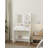 Vanity Desk with Mirror, Makeup Vanity with Led Lights, Dressing Table with Power Outlet, Drawers, 3 Color Modes, White