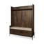 Mango Solid Wood Hall Tree with Bench and Shoe Storage